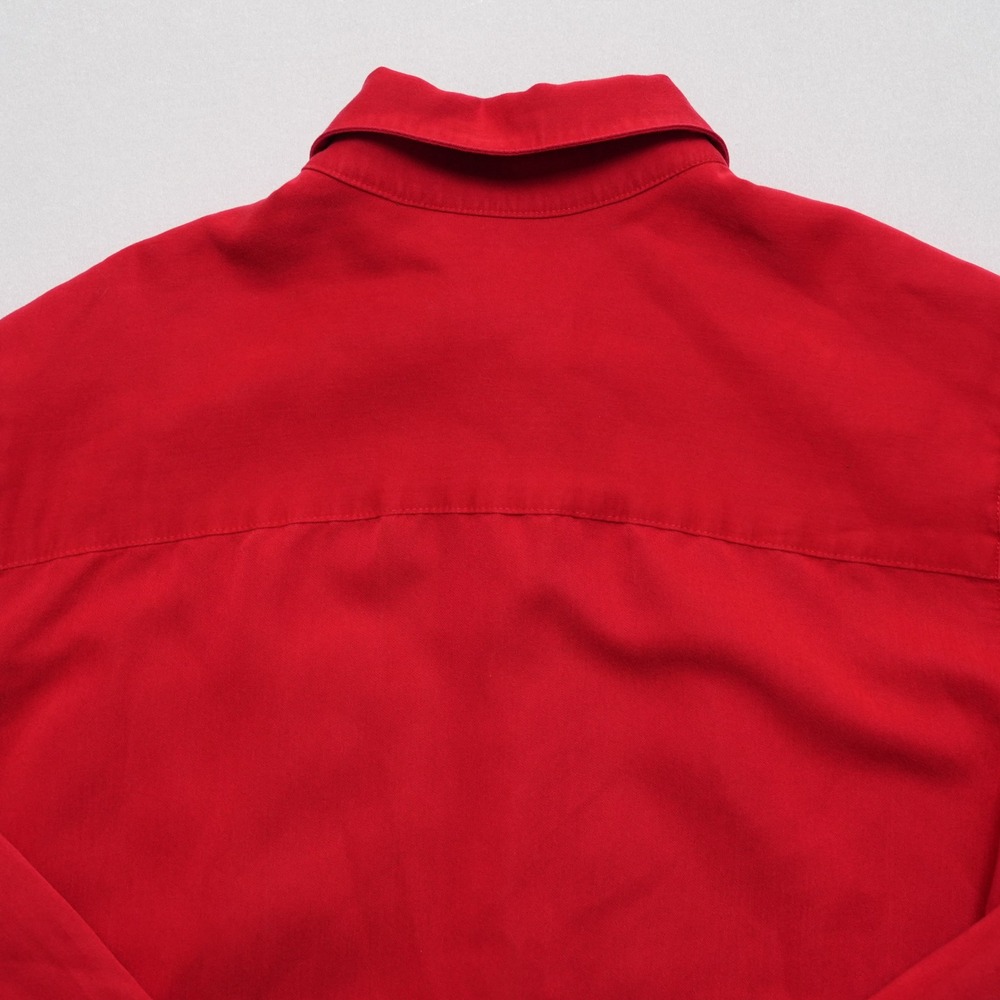 Crazy Horse Womens Medium Red Career Button Up Office Casual Shirt - Picture 14 of 16